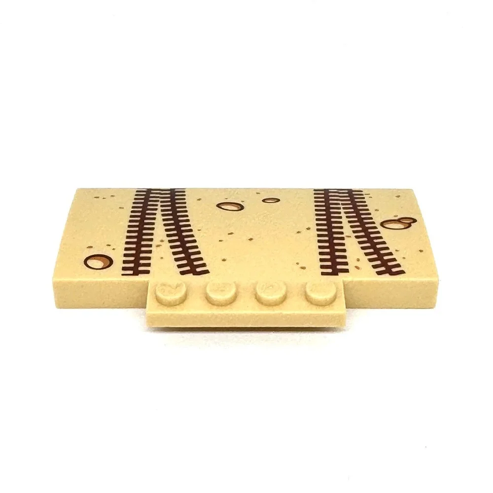 Lego Curved Ramp 6188890 Tan Tire Tracks Stones Road Piece